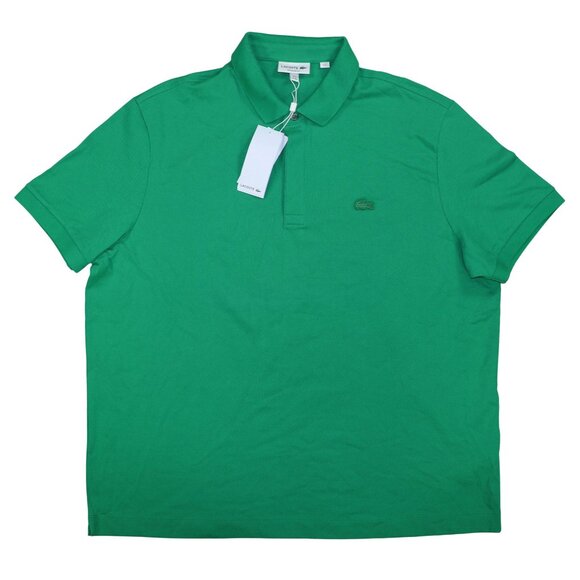 Lacoste 3XL/8 Knit Short Sleeve 3-Button Men's Polo Shirt NWT Green - Picture 1 of 2